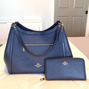 NWOT Coach Kristy Shoulder Bag AND Long Zip Around Wallet — BUNDLE!